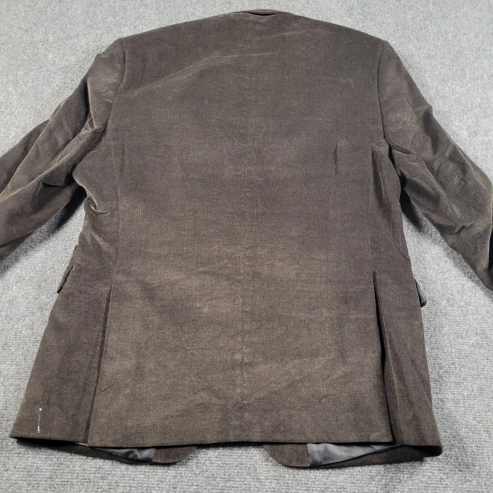 Chaps Blazer Mens 42R Gray Corduroy Slim Fit Sport Coat Two Button Double‎ Vent
